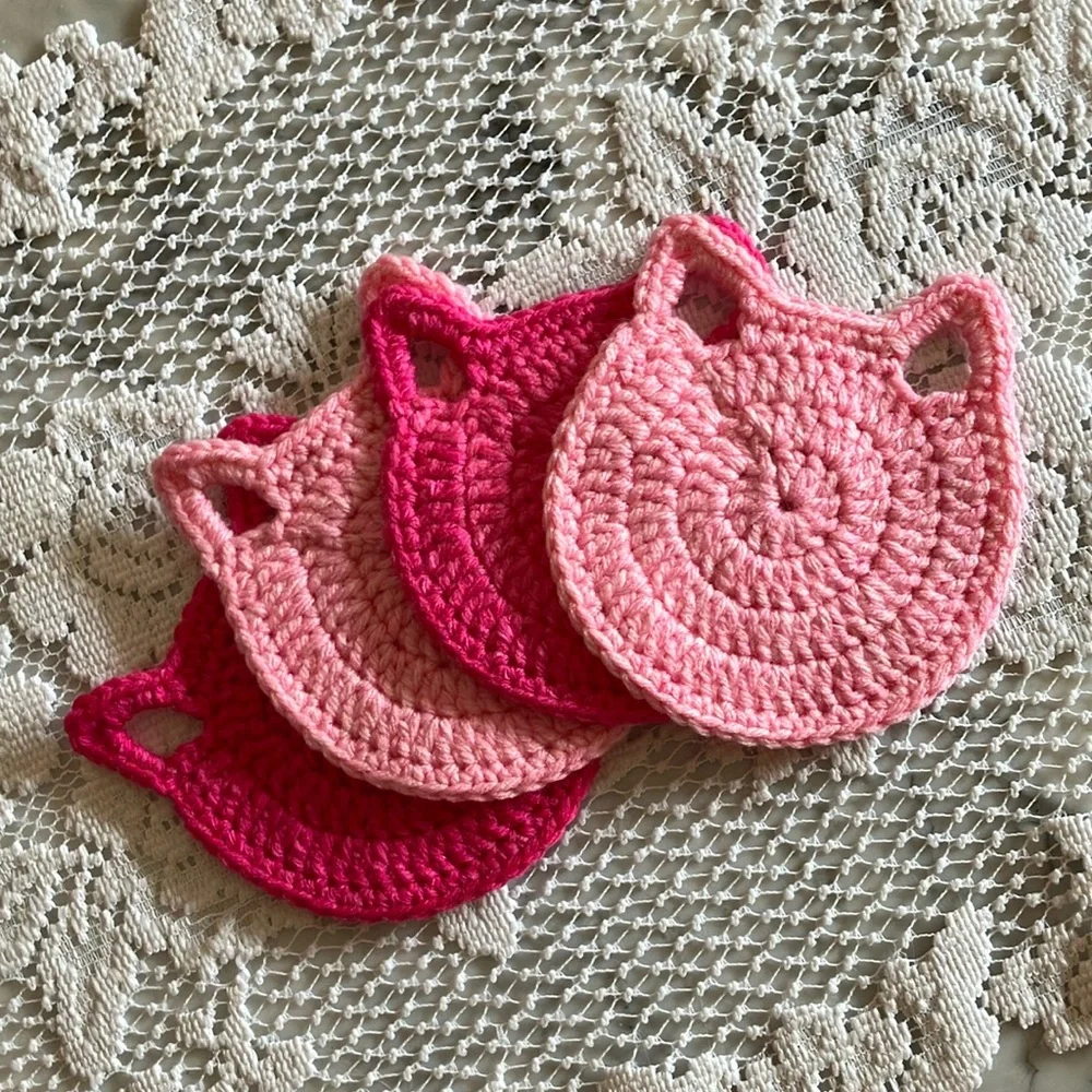 NWOT Handmade Crocheted Coaster Set